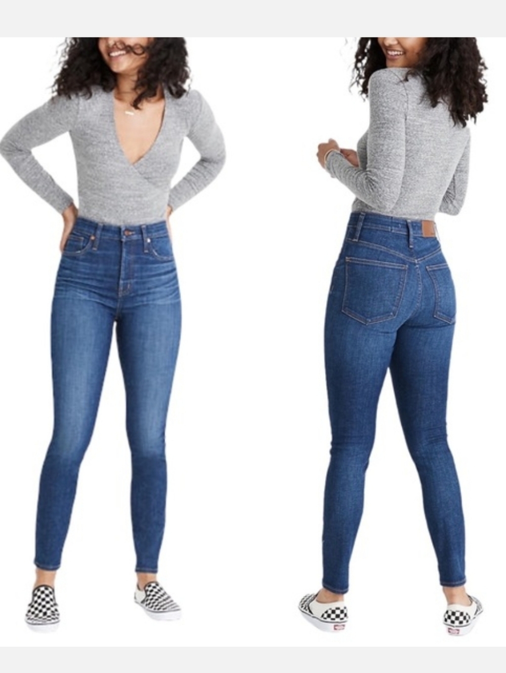 Madewell Curvy High rise Skinny Jeans size 24 Dark Wash